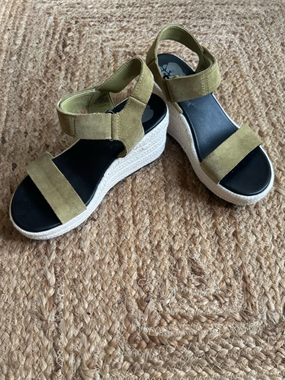 Sorel Espadrilles Wedge Sandals Olive Cameron Size 5.5